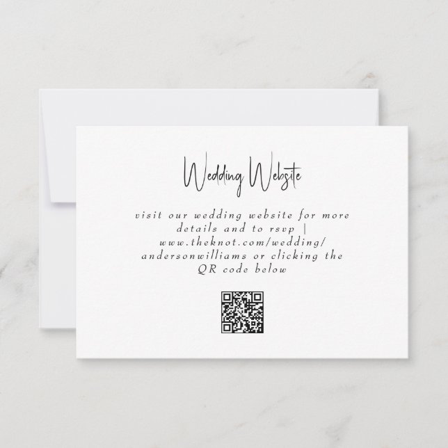 Tropical Modern Simple Wedding QR Code Umschließun (Vorderseite)