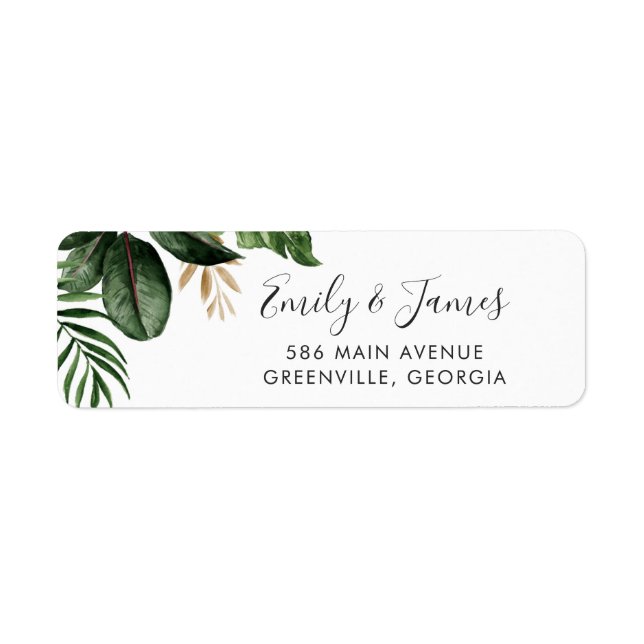 Tropical Modern Typography Palm Beach Address (Vorne)