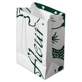 Tropical Modernism Bouquet-Tasche (Monochrom) Mittlere Geschenktüte