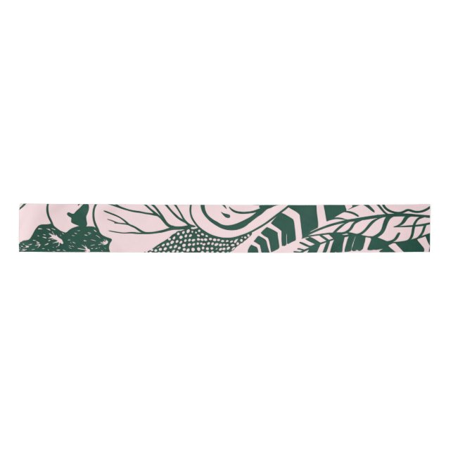 Tropical Modernism Floral Ribbon 03 Satinband (Vorderseite)