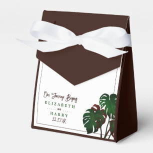 Tropical Monstera Beach Wedding Geschenkschachtel