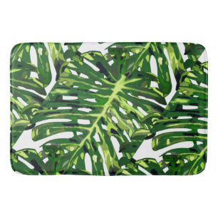 Tropical Monstera Blätter Badematte