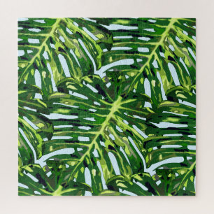 Tropical Monstera Blätter - Grünflächen - Puzzle