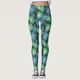 Tropical Monstera Blätter Leggings