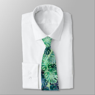 Tropical Monstera Blätter Neck Tie Krawatte