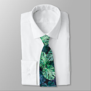 Tropical Monstera Blätter Neck Tie Krawatte