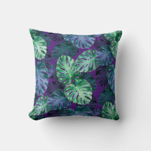 Tropical Monstera Blätter Throw Kissen