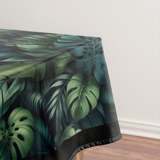 Tropical Monstera Botanical Green Jungle  Tischdecke (Beispiel)