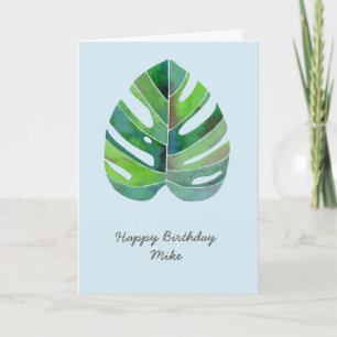 Tropical Monstera customizable Karte