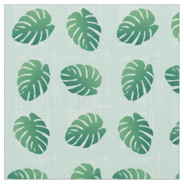 Tropical Monstera Green Leaf Muster Fabric Stoff