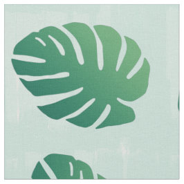 Tropical Monstera Green Leaf Muster Fabric Stoff