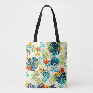 Tropical Monstera Hibiskus Summer Pattern