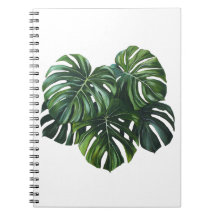 Tropical Monstera Leaf Foliage Notebook