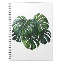 Tropical Monstera Leaf Foliage Notebook Notizblock