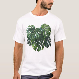 Tropical Monstera Leaf Foliage T - Shirt