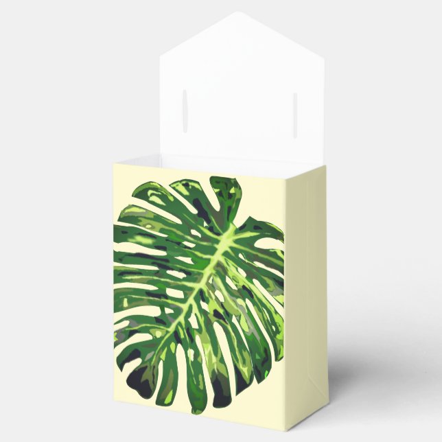 Tropical Monstera Leaf Geschenkschachtel (Geöffnet)
