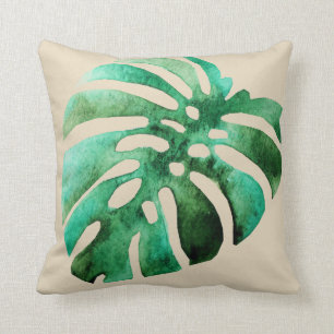 Tropical Monstera Leaf Kissen