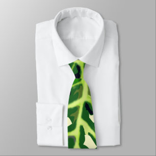 Tropical Monstera Leaf Neck Tie Summer Partys Time Krawatte