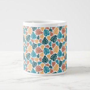 Tropical Monstera Leaf Pattern - farbenfrohe Natur Jumbo-Tasse