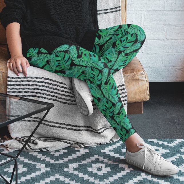 Tropical Monstera Leaf Pattern Leggings (Von Creator hochgeladen)