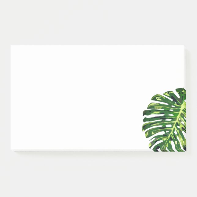 Tropical Monstera Leaf Post-it Klebezettel (Vorderseite)