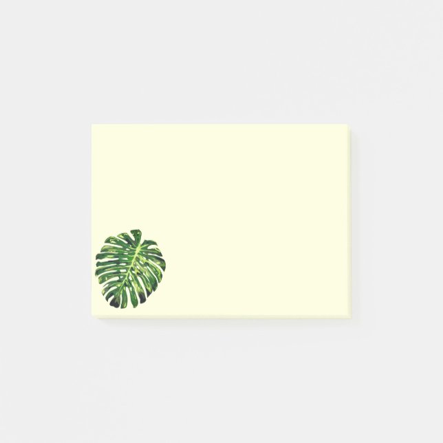 Tropical Monstera Leaf - Post-it Klebezettel (Vorderseite)