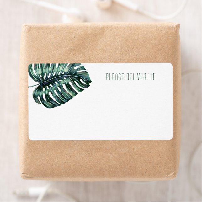 Tropical Monstera Leaf Printable Mailadresse (Insitu)