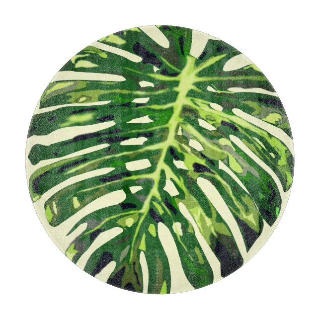 Tropical Monstera Leaf - Schneidebrett (Vorderseite)