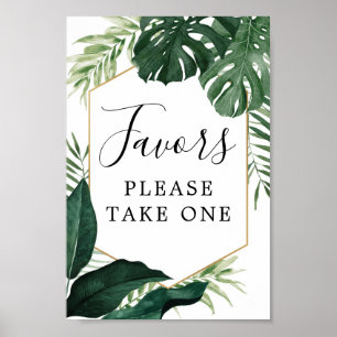 Tropical Monstera Lieblingsunterschrift Poster