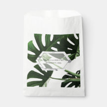 Tropical Monstera Marble Wedding