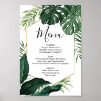 Tropical Monstera Menu oder Bar Menu Sign