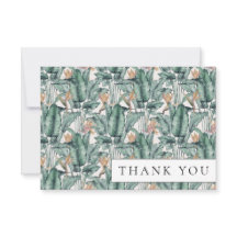 Tropical Monstera Palm Leaf Danke Karte