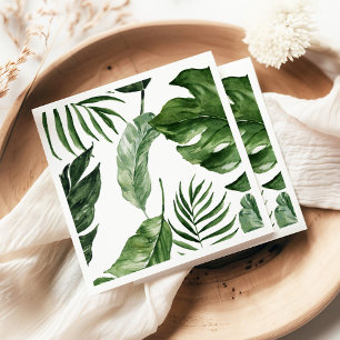 Tropical Monstera Sommerstrand Elegante Hochzeit Serviette