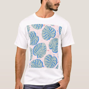 Tropical Monstera: Terrazzo Vintages Muster T-Shirt