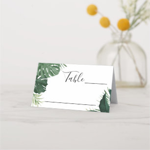 Tropical Monstera Wedding Platzkarten