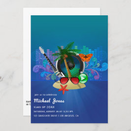 Tropical Music Fest Island Graduation Party Einladung