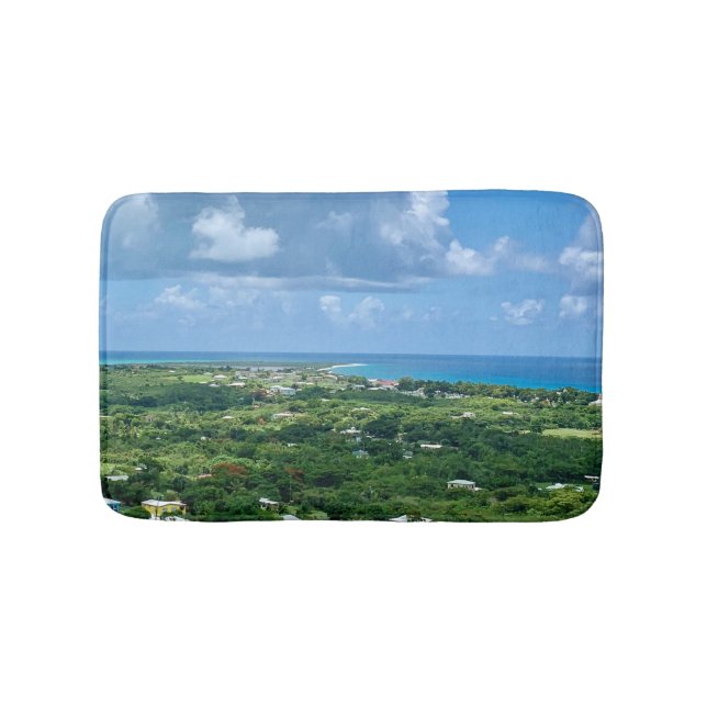 Tropical Nature Ocean Beach Karibik Insel Badematte (Vorderseite)