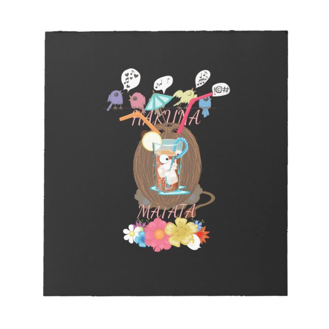 Tropical Nature's Bounty" Kokospalmen Notizblock (Vorderseite)