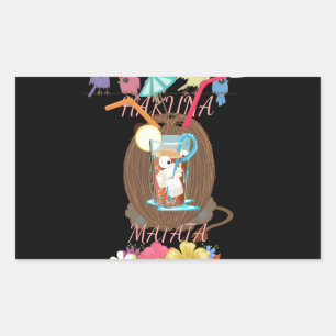 Tropical Nature's Bounty" Kokospalmen Rechteckiger Aufkleber