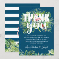 Tropical Navy Blue Flamingo Baby Dusche
