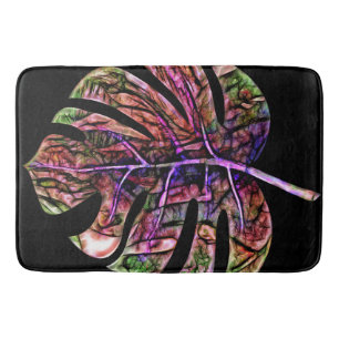 Tropical Neon Bright Leaf Badematte