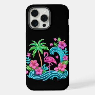 Tropical Neon Flamingo iPhone 15 Pro Max Hülle