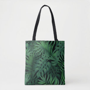 Tropical Night Green: Muster für exotische Pflanze