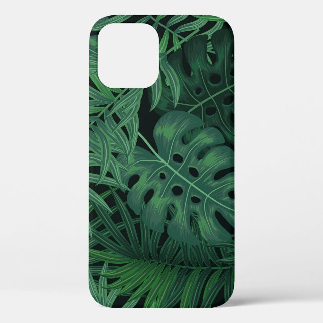 Tropical Night Green: Muster für exotische Pflanze Case-Mate iPhone Hülle (Rückseite)