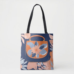 Tropical Orange Blue AI Art