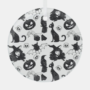 Tropical Orange Gray: Vintages Muster Ornament Aus Glas