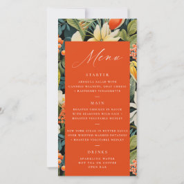 Tropical Orange Paradise Menu