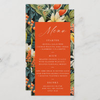 Tropical Orange Paradise Menu