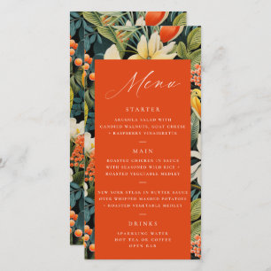 Tropical Orange Paradise Menu