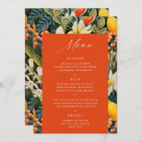 Tropical Orange Paradise Menu